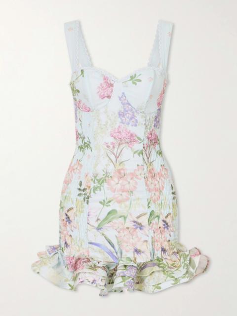 Charo Ruiz Sunil Floral-print Cotton-blend Mini Dress