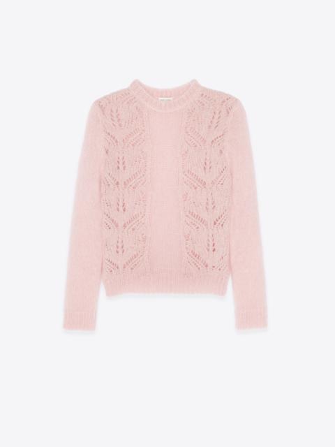 SAINT LAURENT sweater in mohair, silk and cashmere