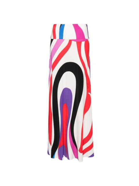 PUCCI Marmo-print long skirt