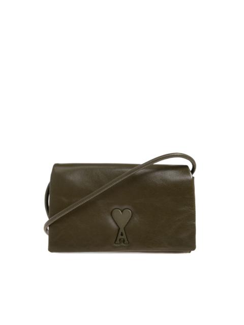 AMI Paris heart-patch leather wallet
