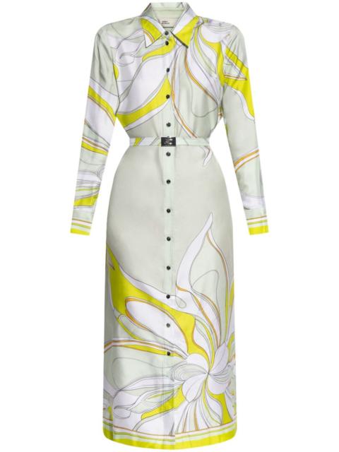 TORY BURCH printed silk shirt dress