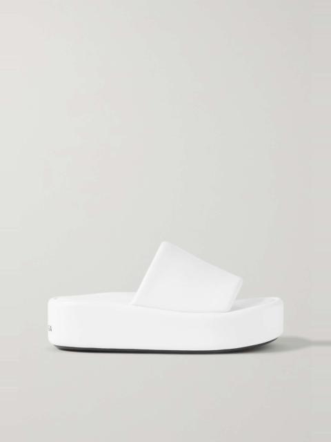 Rise leather platform slides