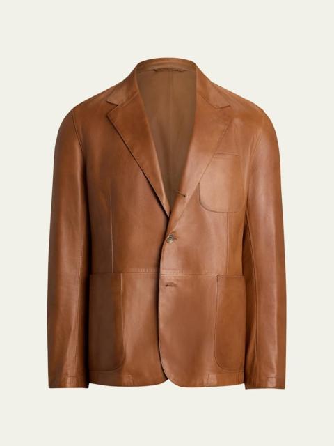 Ralph Lauren Men's Stewart Leather Single-Breasted Sport Coat