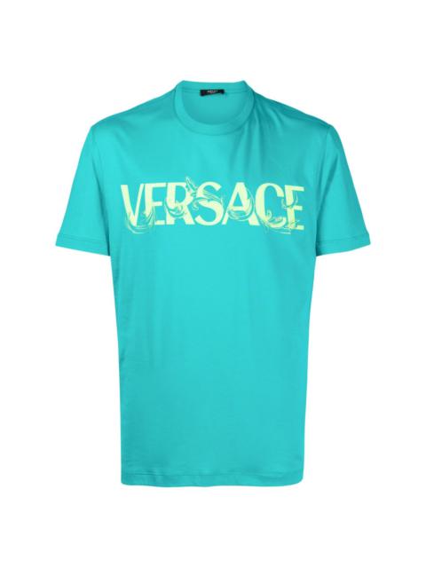 VERSACE Barocco Silhouette-print T-shirt