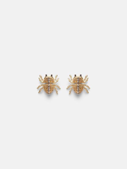 Yvonne Léon Araignée 9kt gold earrings with gemstones