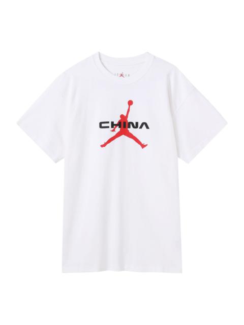 Jordan Air Jordan Panda Printing Short Sleeve White DD0200-100