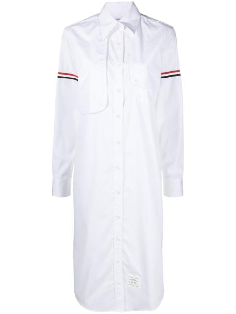 Thom Browne Cotton Armband Easy Fit Maxi Shirtdress