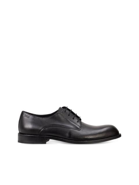BOSS lace-up leather derby shoes