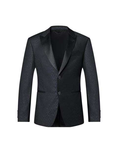 Louis Vuitton Lvse Single-Breasted Embossed Monogram Jacket Dark Grey. Size 50