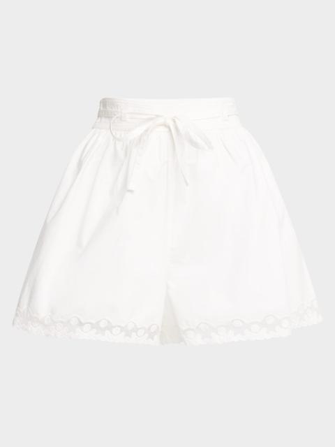 ULLA JOHNSON Elowen Cotton Shorts