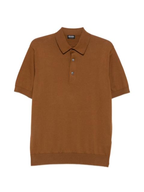 ZEGNA short-sleeve knitted polo shirt