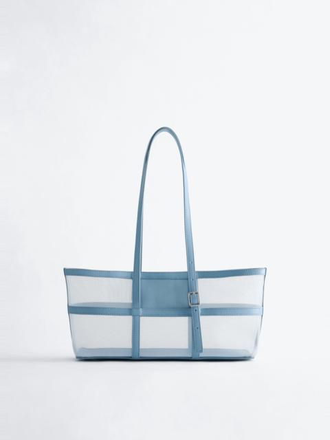 & Other Stories Leather-Trimmed Mesh Tote Bag