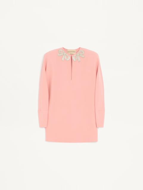 Valentino EMBROIDERED CADY COUTURE SHORT DRESS
