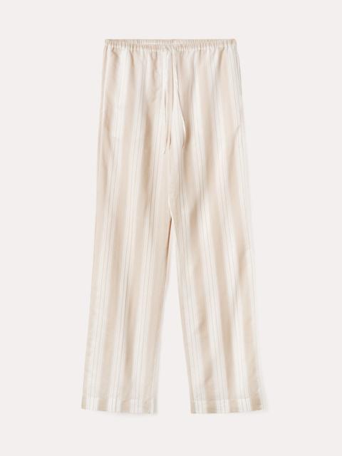 Press-creased drawstring trousers sand dune