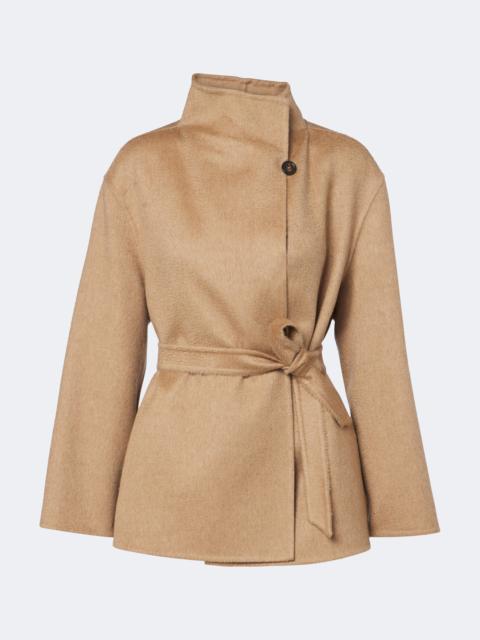 Max Mara Camel hair and mohair wrap coat