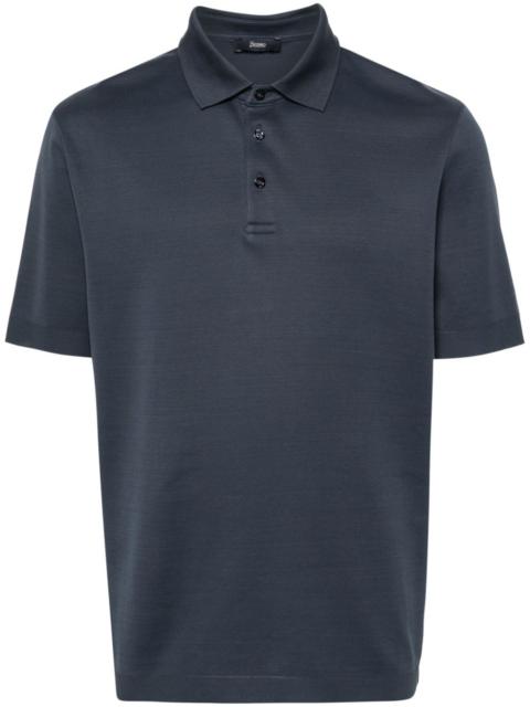 Herno knitted cotton polo shirt