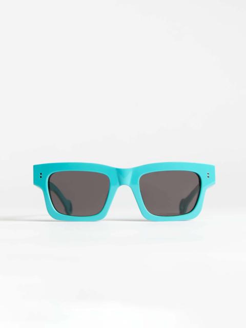 JW Anderson JWA02 RECTANGULAR SUNGLASSES IN TURQUOISE