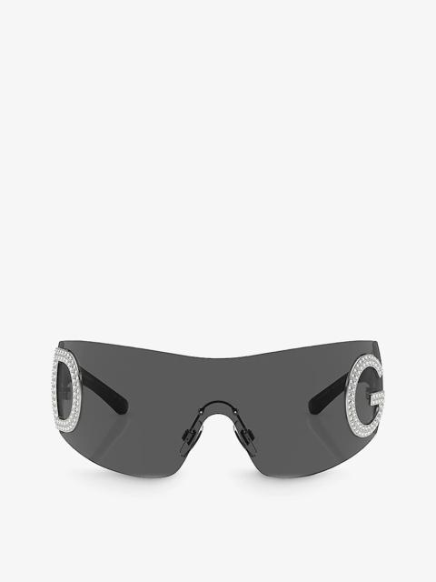 DG2298B oval-frame acetate sunglasses