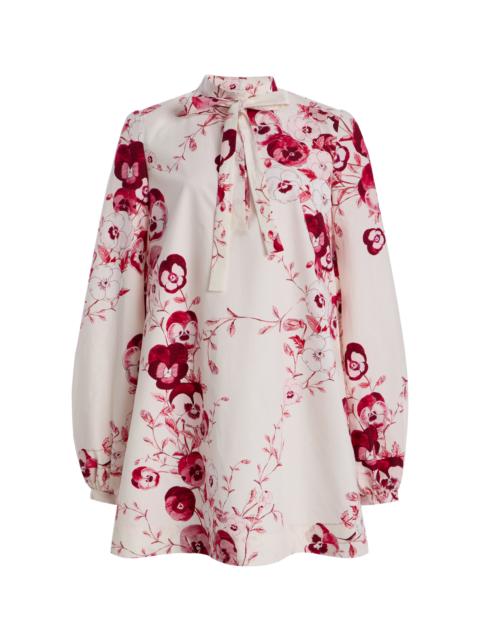 GIAMBATTISTA VALLI Floral Poplin Mini Dress multi