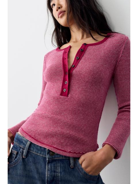 FREE PEOPLE We The Free Jamie Striped Cashmere Henley