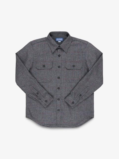 Iron Heart IHDR-434-PPT 14OZ FOX BROTHERS® WOOL CPO SHIRT - ANTIQUE PEWTER PUPPYTOOTH CHECK