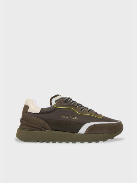 Paul Smith Khaki Leather 'Aston' Trainers