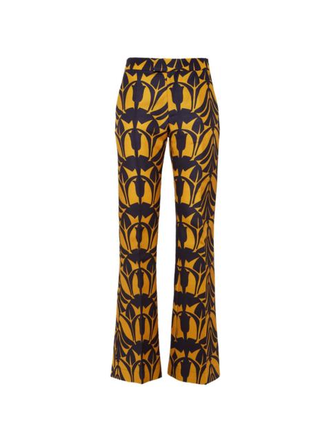 La DoubleJ graphic-print tailored trousers