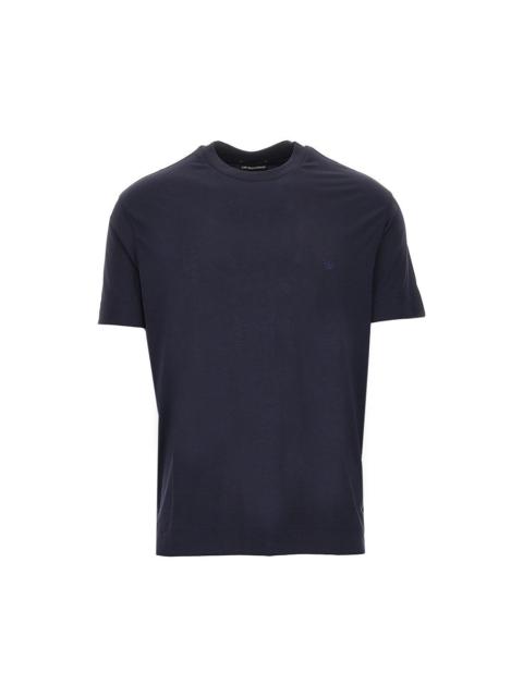 EMPORIO ARMANI STRETCH JERSEY T-SHIRT WITH EAGLE EMBROIDERY