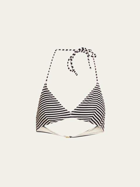 NILI LOTAN Printed Triangle Bikini Top