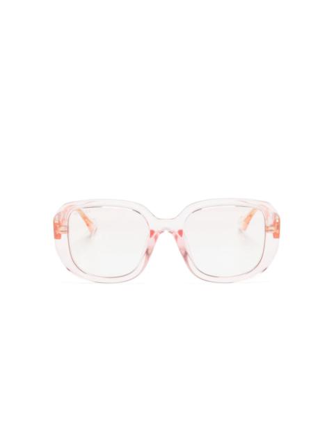 transparent oversize-frame sunglasses