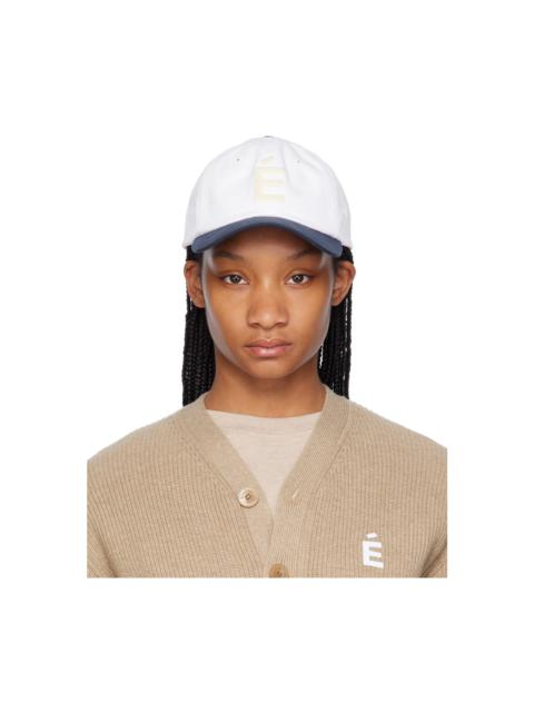 Étude White & Navy Booster Patch Cap