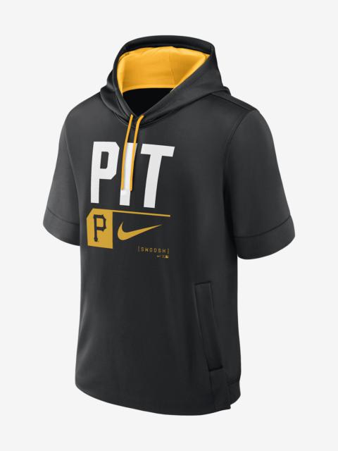 Pittsburgh Pirates Tri Code Lockup Nike Men's MLB Short-Sleeve Pullover Hoodie