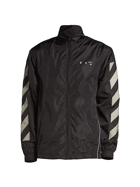 Off-White 로고 인쇄 windbreaker