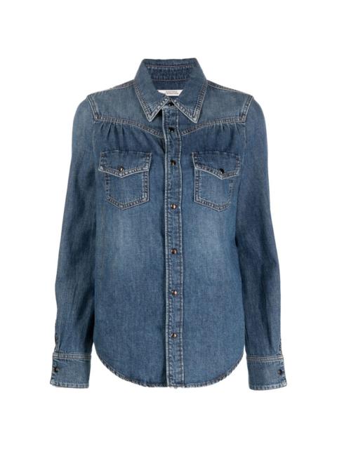 patch-pocket denim shirt