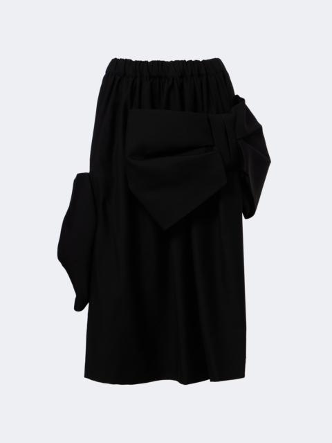 Noir Kei Ninomiya Bow-detail wool and mohair midi skirt
