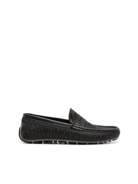 Moschino monogram-jacquard penny loafers