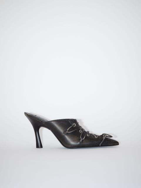 Acne Studios Lace-up heel mule - Black