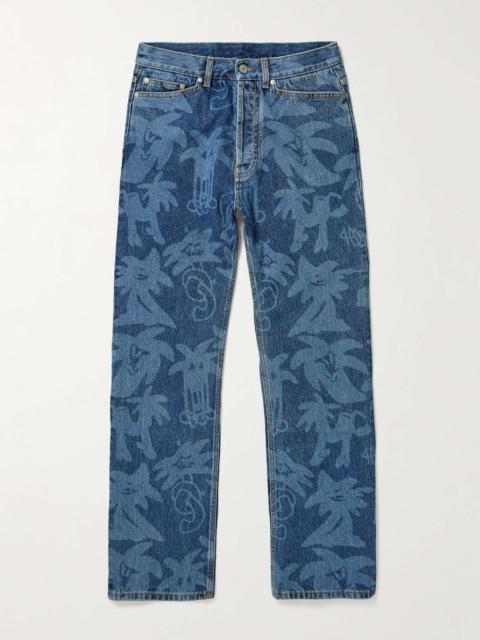 Palm Angels Palmity Straight-Leg Printed Jeans