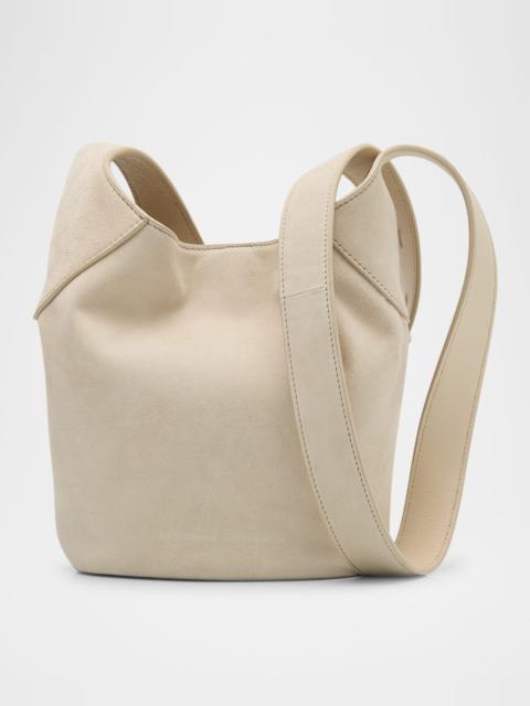 Brunello Cucinelli Structured Small Suede Bucket Bag
