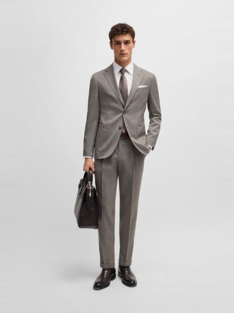 BOSS SLIM-FIT SUIT IN HIGH-TWIST VIRGIN WOOL