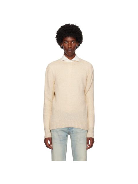 LARDINI Beige Crewneck Sweater