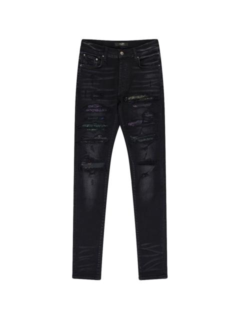 AMIRI Rainbow Paisley Thrasher Jean "Black" PF22MDS017_BLACK
