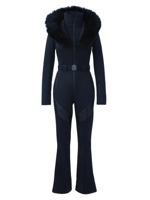 MACKAGE Women's Elle Belted Shearling-Trimmed Shell Ski Suit - Black