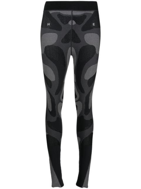 mid-rise contrasting waistband legging