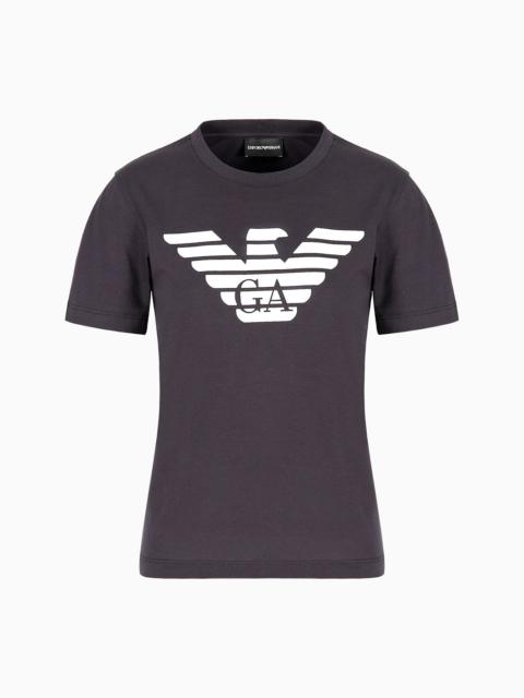 EMPORIO ARMANI ASV organic-jersey T-shirt with logo print