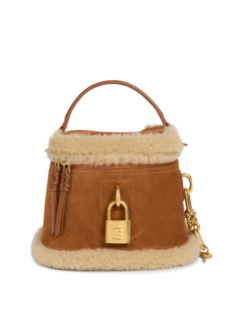 Balmain Women's Pulse Suede & Shearling Vanity Bag - Beige Clair Camel Fonce