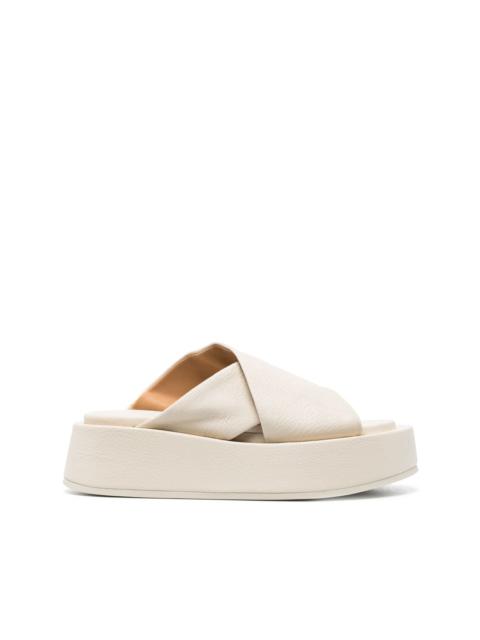 Marsèll round-toe platform mules