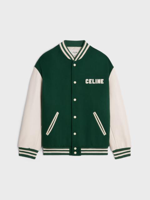 CELINE le palace embroidered teddy jacket in satin-finish