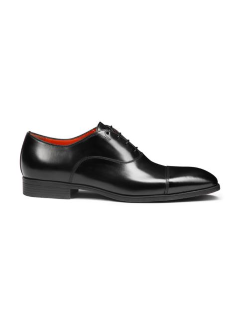 Men's black leather Oxford shoe