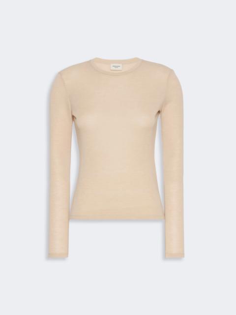 WEEKEND Max Mara PATTO Wool and silk gauze jersey T-shirt - BEIGE